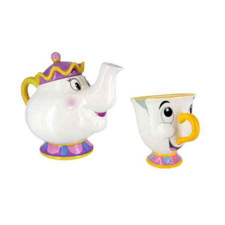 Pack Tetera Mrs Potts y Taza Chip Disney La Bella y la Bestia