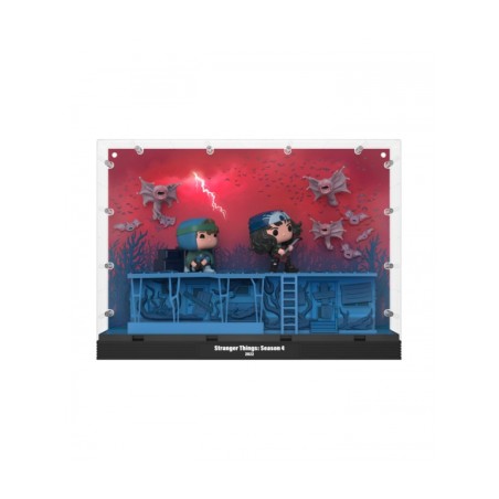 Funko POP Stranger Things Moment DLX Dustin Eddie and Demobat