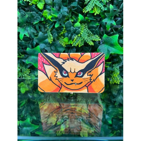 Caja Pequeña Madera Pintada a Mano Kurama Naruto