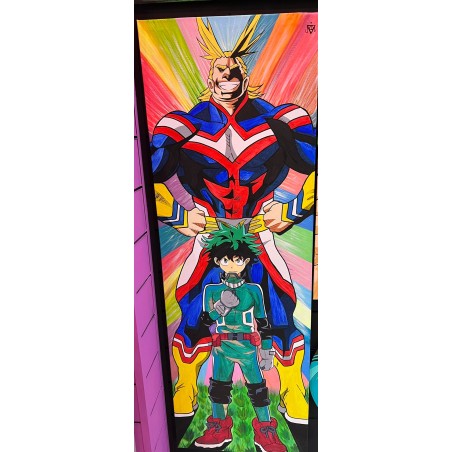 Cuadro Lienzo Izuku Midoriya y All Might My Hero Academia