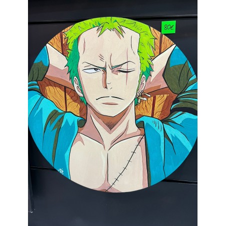 Cuadro Lienzo Redondo Roronoa Zoro One Piece