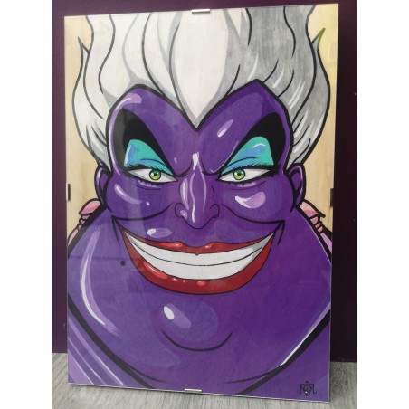 Cuadro de Madera Disney Ursula La Sirenita
