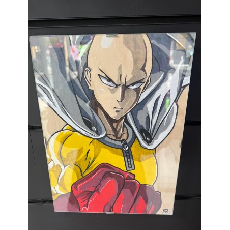 Cuadro Madera One Punch Man Saitama