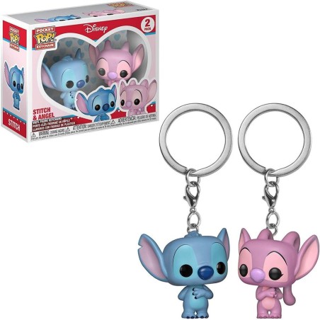 Llavero Funko Pocket POP Disney Pack 2 Stitch y Angel