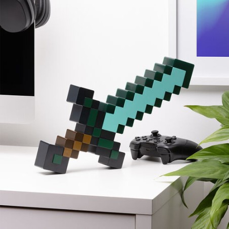 Lámpara Espada de Diamante Minecraft