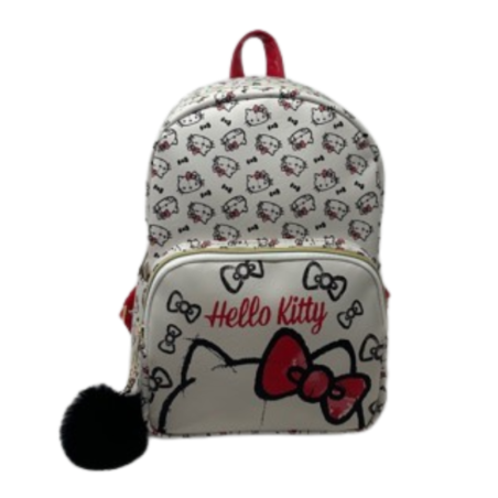 Mochila Blanca y Roja Hello Kitty Weird But Cute Casual Fashion