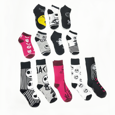 Calendario Adviento De Calcetines Pesadilla Antes de Navidad Jack y Sally