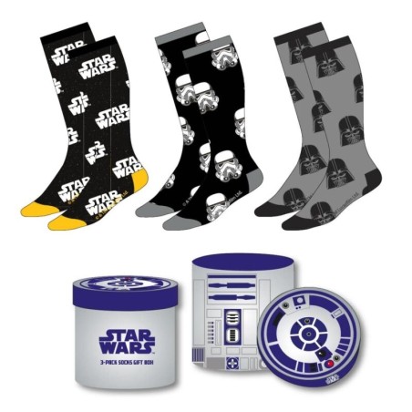 PACK REGALO CALCETINES ADULTO STAR WARS 3 PIEZAS