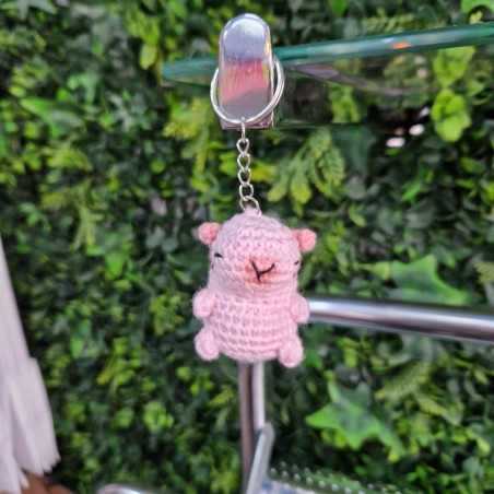 Llavero Amigurumi Capibara Lana Fina