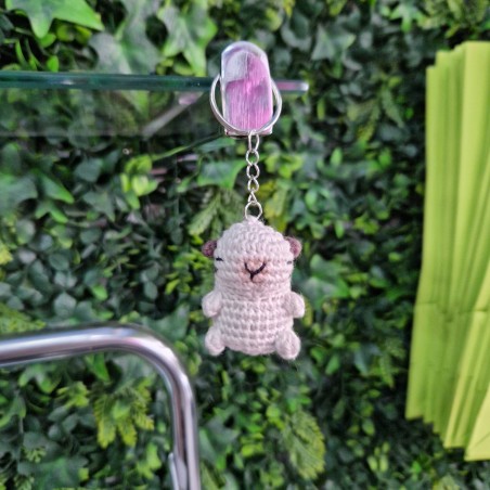 Llavero Amigurumi Capibara Lana Fina