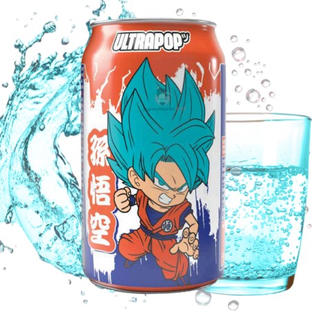 Refresco SodaCan Dragon Ball Goku sabor fresa y plátano UltraPop