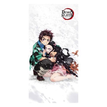 Toalla Tanjiro y Nezuko de Kimetsu no Yaiba de 140x70cm