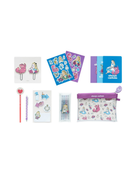 Set de papelería Alicia en el País de las Maravillas