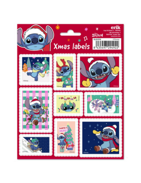 Etiquetas Adhesivas Navidad Disney Stitch