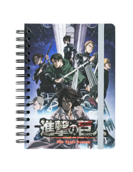 Cuaderno tapa forrada A5 Attak on Titan