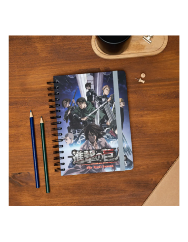 Cuaderno tapa forrada A5 Attak on Titan
