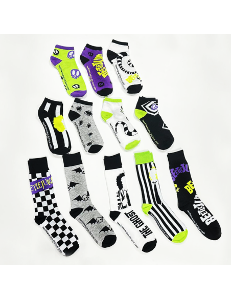 Caja regalo 12 pares calcetines Beetlejuice talla 40/46