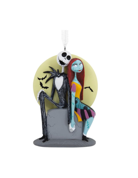 Figura decorativa Jack & Sally en la luna resina 8,5 cm