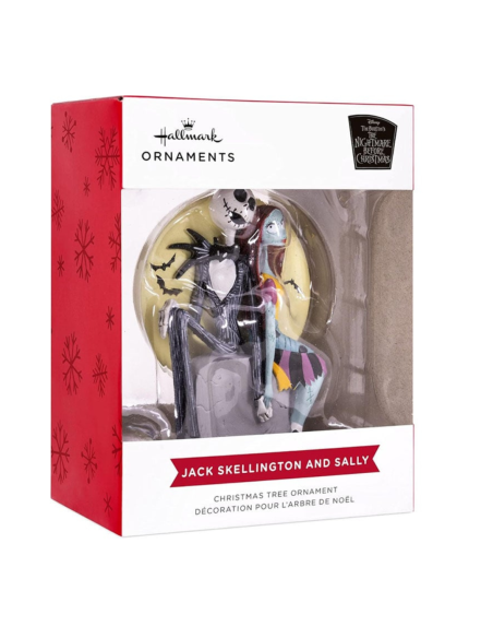 Figura decorativa Jack & Sally en la luna resina 8,5 cm