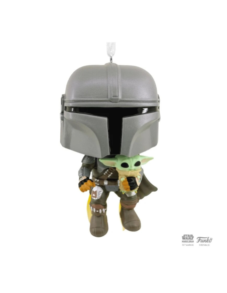 Figura decorativa Funko Pop! Mandalorian con Grogu 8 cm