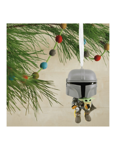 Figura decorativa Funko Pop! Mandalorian con Grogu 8 cm