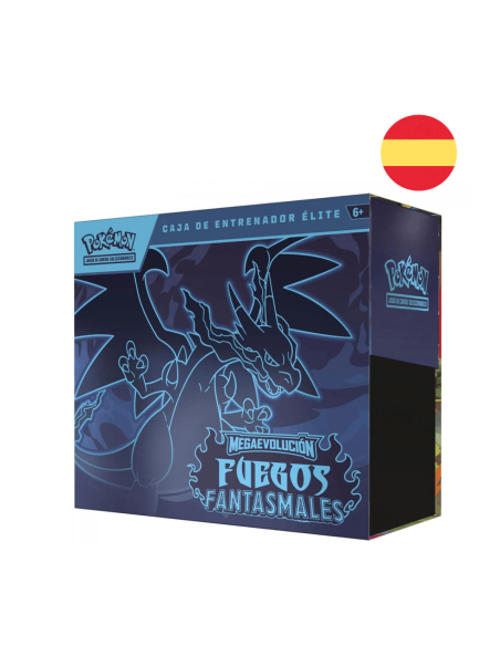 Estuche Entrenador Elite juego cartas Fuegos Fantasmales Pokemon Español
