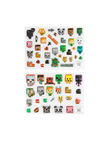 Pack vinilos 3D para gadgets Minecraft 21 x 15 cm