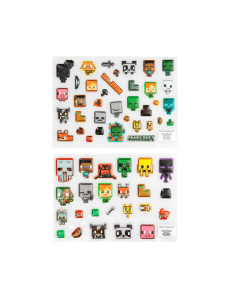 Pack vinilos 3D para gadgets Minecraft 21 x 15 cm