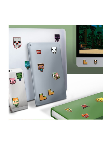 Pack vinilos 3D para gadgets Minecraft 21 x 15 cm