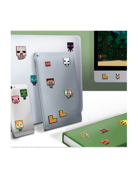 Pack vinilos 3D para gadgets Minecraft 21 x 15 cm