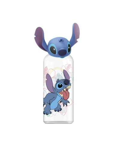 Botella con figura 3D Stitch y palmas 560 ml