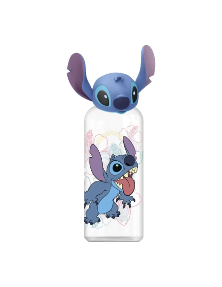 Botella con figura 3D Stitch y palmas 560 ml