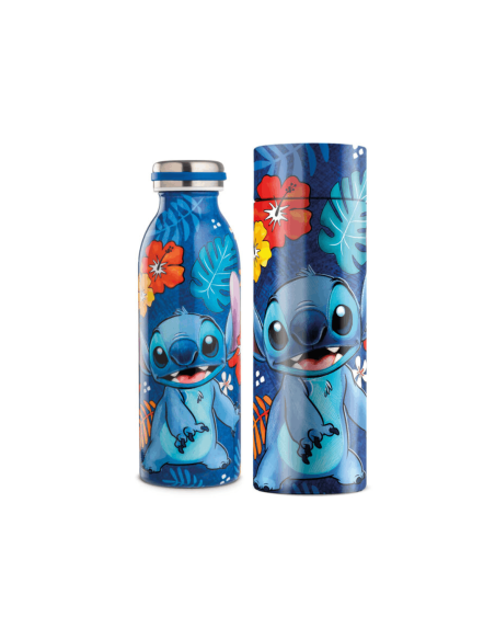 Botella térmica Azul Stitch con estuche 500ml