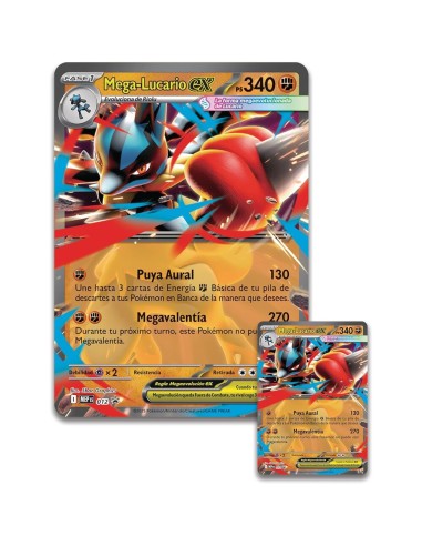 Blister cartas Mega Lucario Ex Pokemon español
