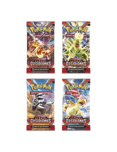 Sobre cartas Llamas Obsidianas Escarlata y...