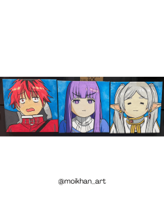 Set de 3 Cuadros Frieren