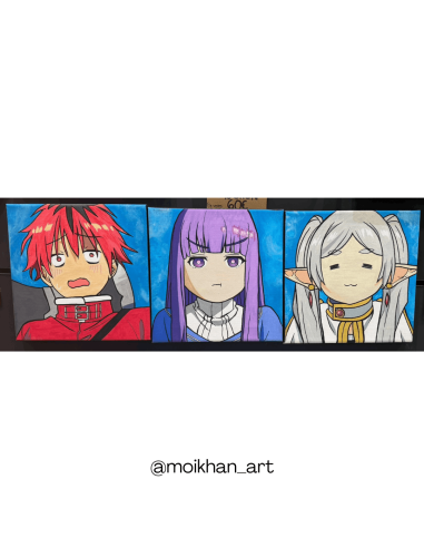 Set de 3 Cuadros Frieren