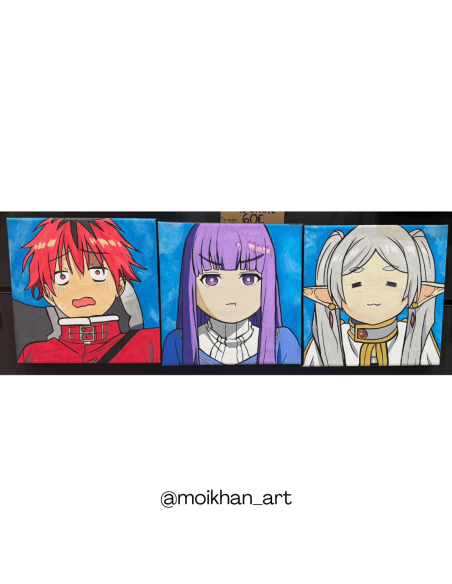 Set de 3 Cuadros Frieren