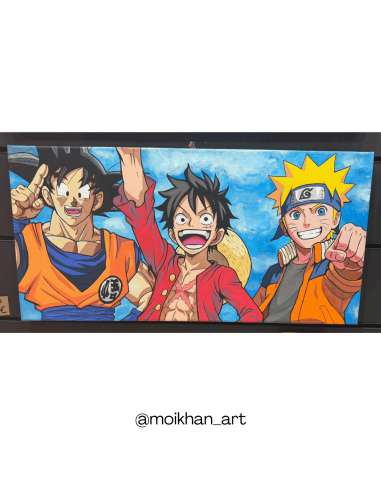 Cuadro Goku, Naruto y Luffy