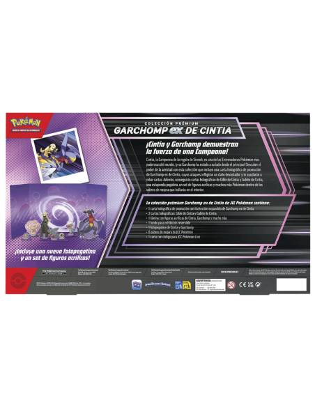 Blister cartas Garchomp ex de Cintia Juntos de Aventuras Pokemon |Español