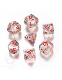 Dados Classic RPG Transparente & Rojo 2