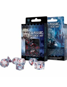 Dados Classic RPG Transparente & Rojo