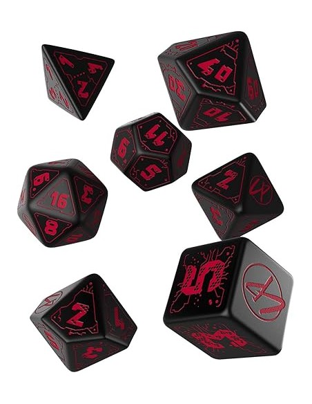 Dados Classic RPG Negro & Rojo