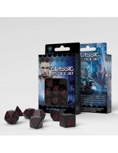 Dados Classic RPG Negro & Rojo
