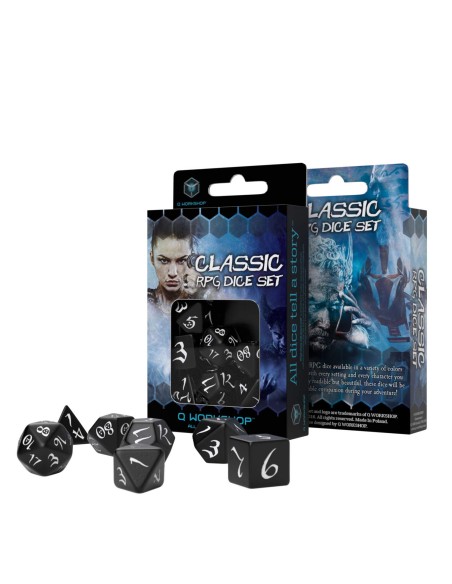 Dados Classic RPG Negro & Blanco