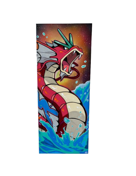Cuadro Artesanal Gyarados Rojo
