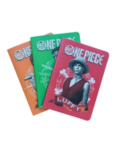 PACK 3 CUADERNOS A5 ONE PIECE NETFLIX - MONKEY D. LUFFY,...
