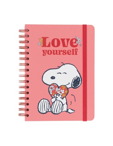 CUADERNO TAPA FORRADA A5 SNOOPY LOVE YOURSELF