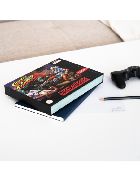 CUADERNO PREMIUM A5 CON STICKY NOTES Y FUNDA STREET FIGHTER
