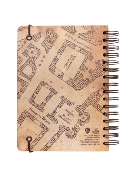CUADERNO TAPA FORRADA A5 HARRY POTTER THE MARAUDER'S MAP